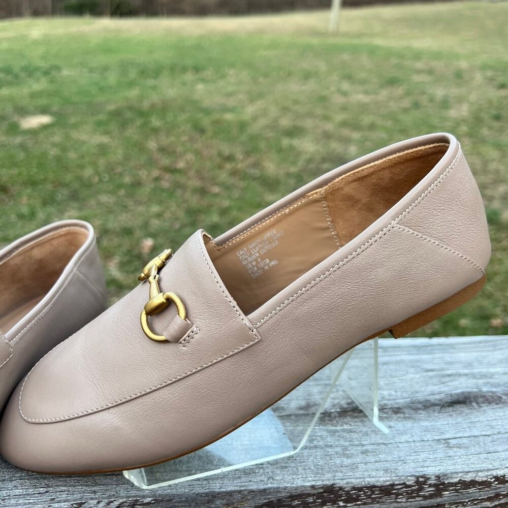 Quince Italian Leather Horsebit Tan Loafer size 8 New without box - Picture 4 of 8